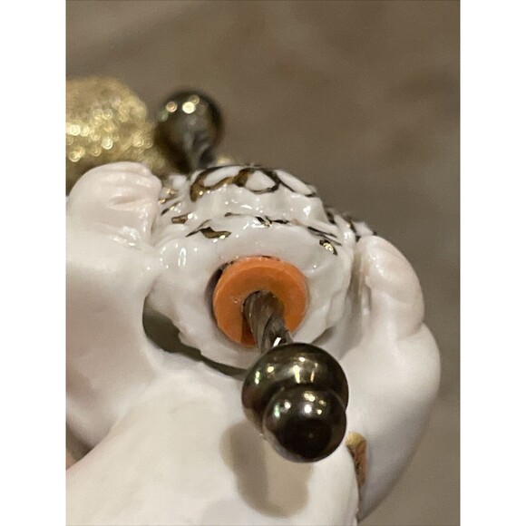 Porcelain Christmas Angel Ornament Hand Painted Holiday Decoration - Picture 12 of 12